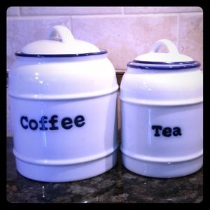 Coffee and tea ceramic containers